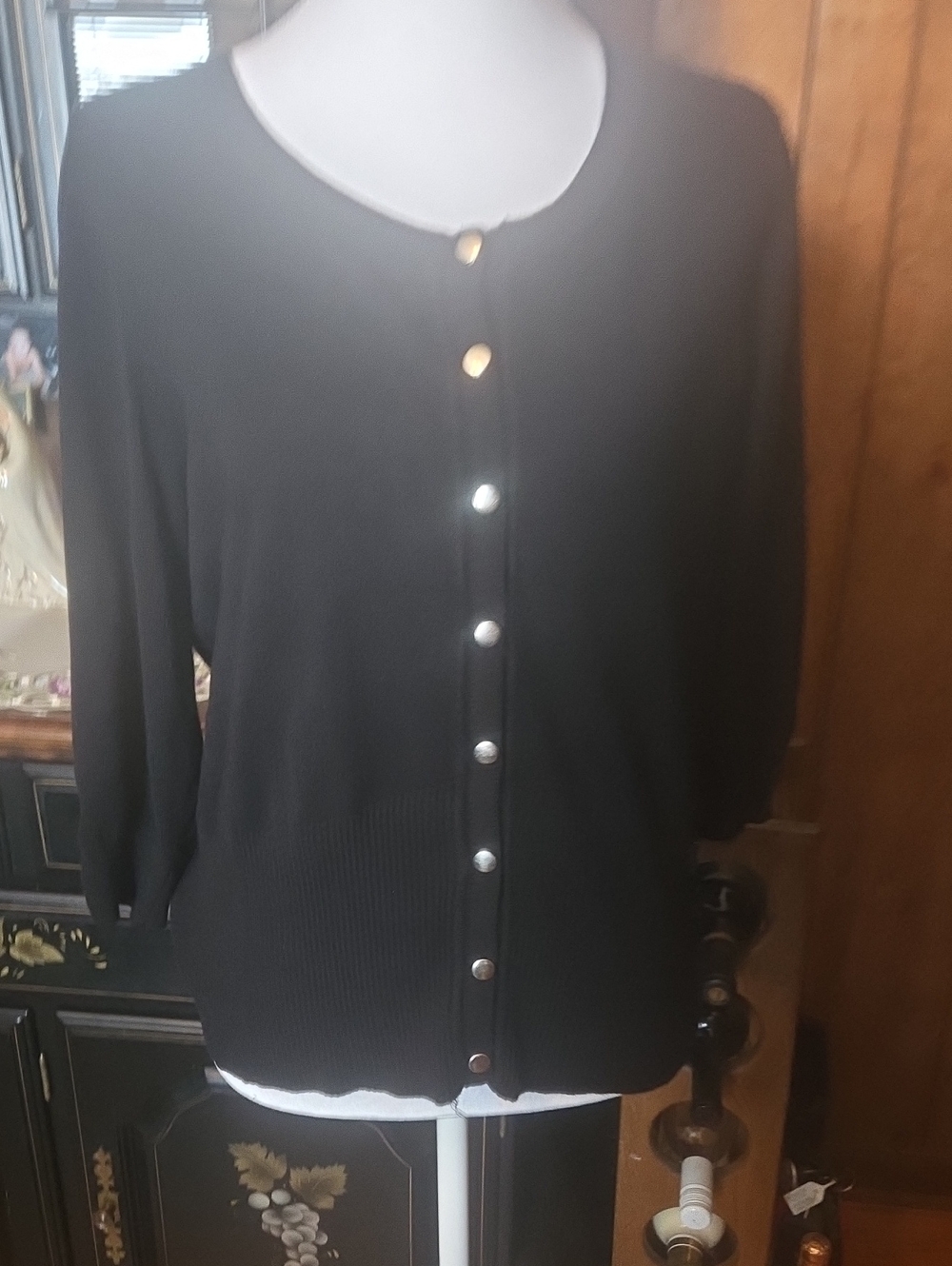 Joseph Black Top with White Lining Detail